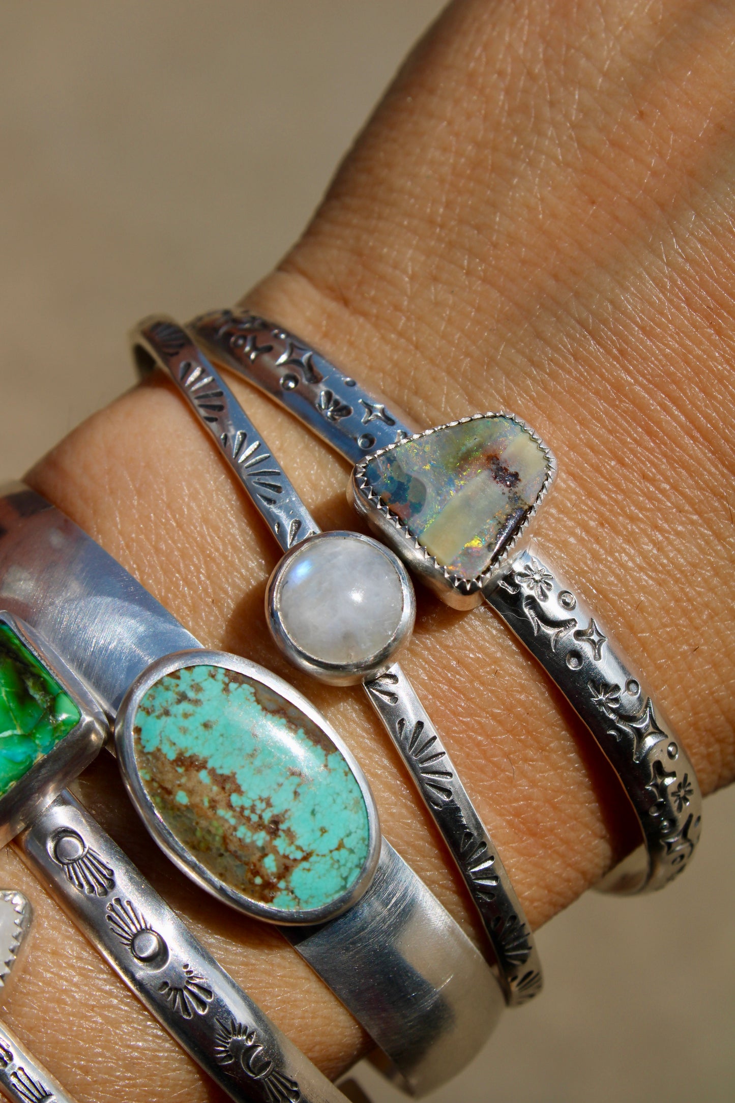Moonstone Cuff Bracelet #2
