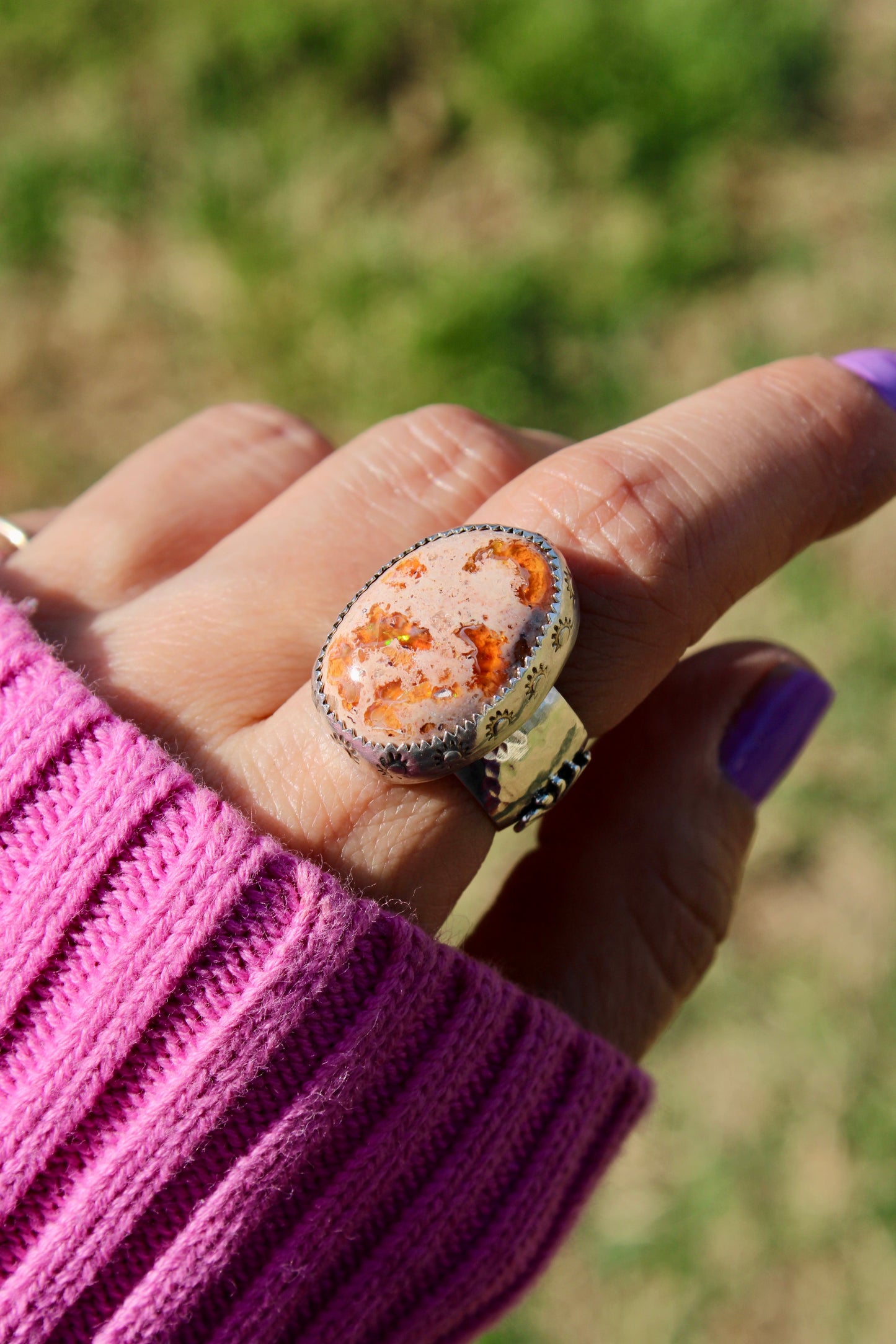 Cantera Opal Chunky Ring Size 8