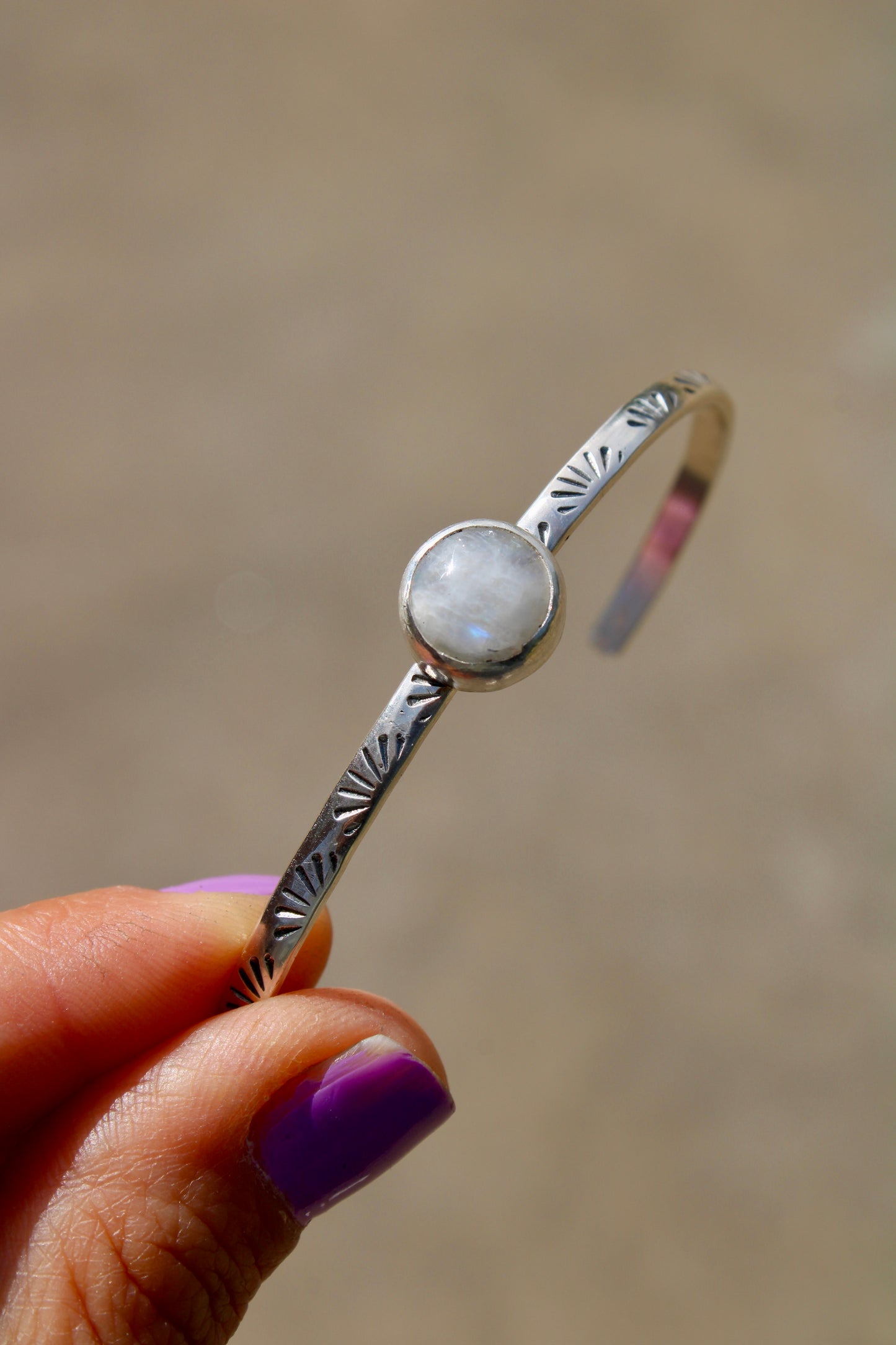 Moonstone Cuff Bracelet #2