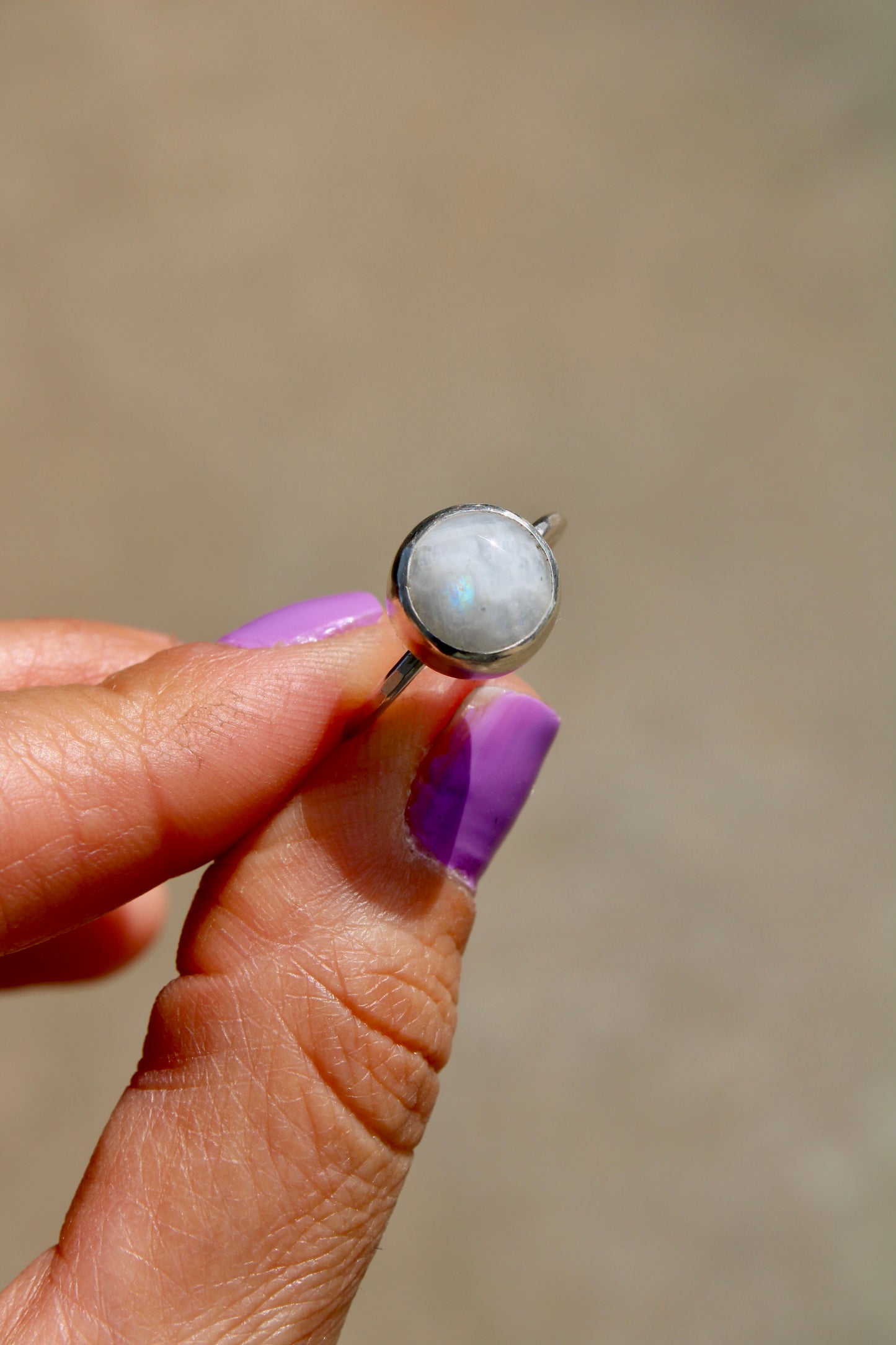 Moonstone Ring Size 7.75