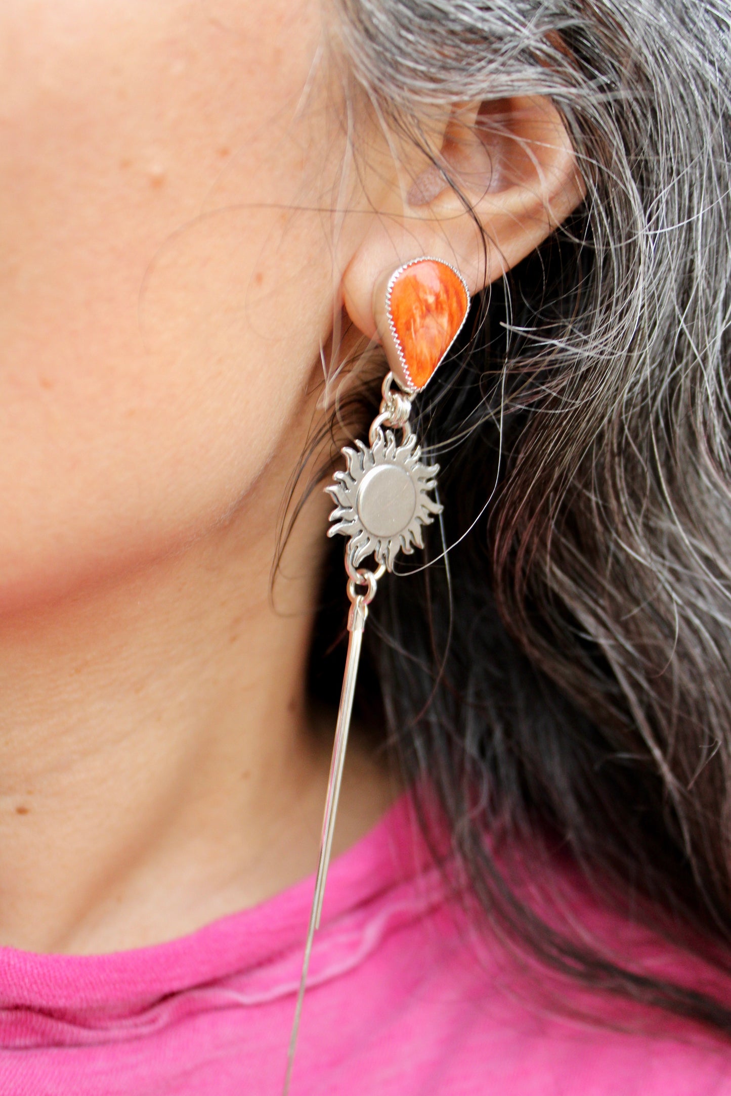 Golden Hour Earrings Spiny Oyster