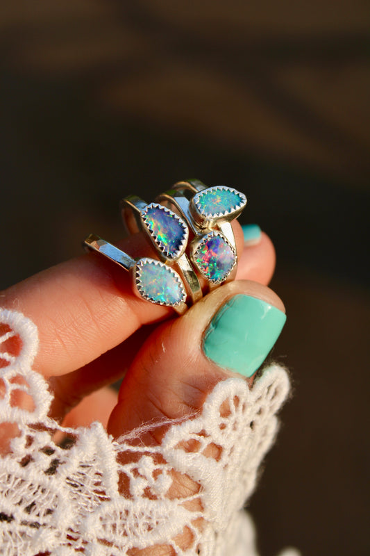 OPAL DOUBLET RING SIZE 7.5