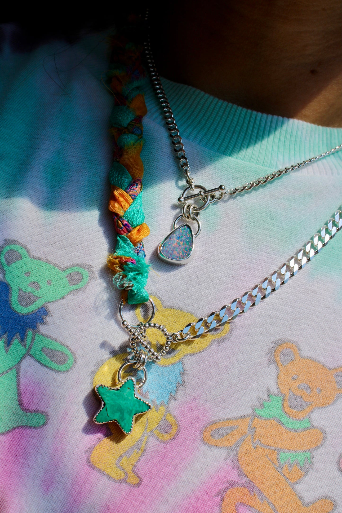 TOGGLE CLASP CURB CHAIN NECKLACES
