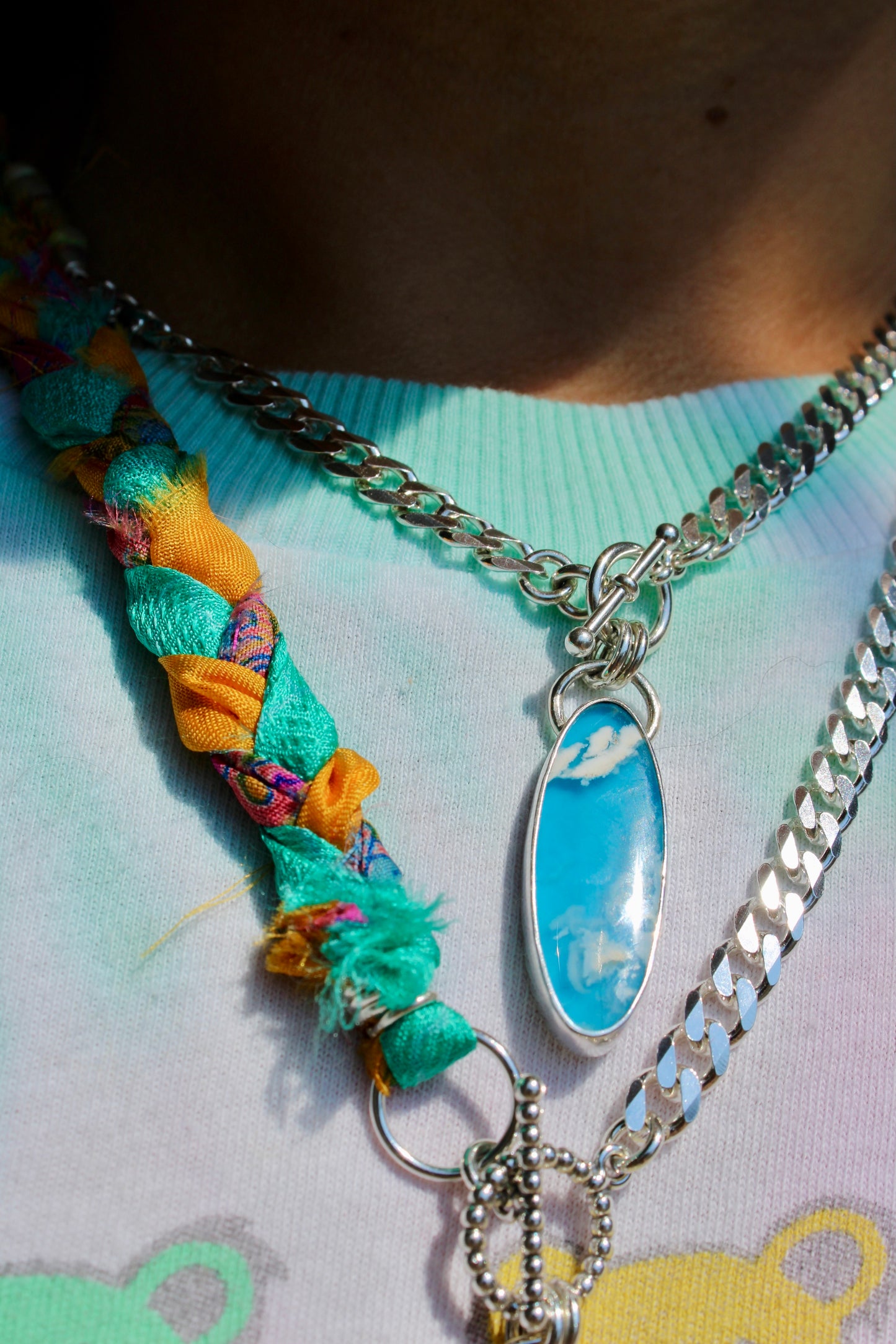 TOGGLE CLASP CURB CHAIN NECKLACES