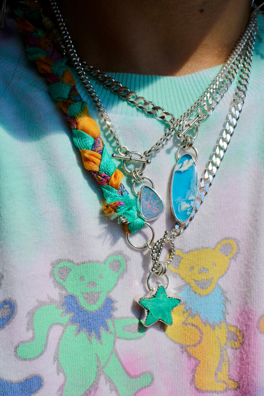 TOGGLE CLASP CURB CHAIN NECKLACES