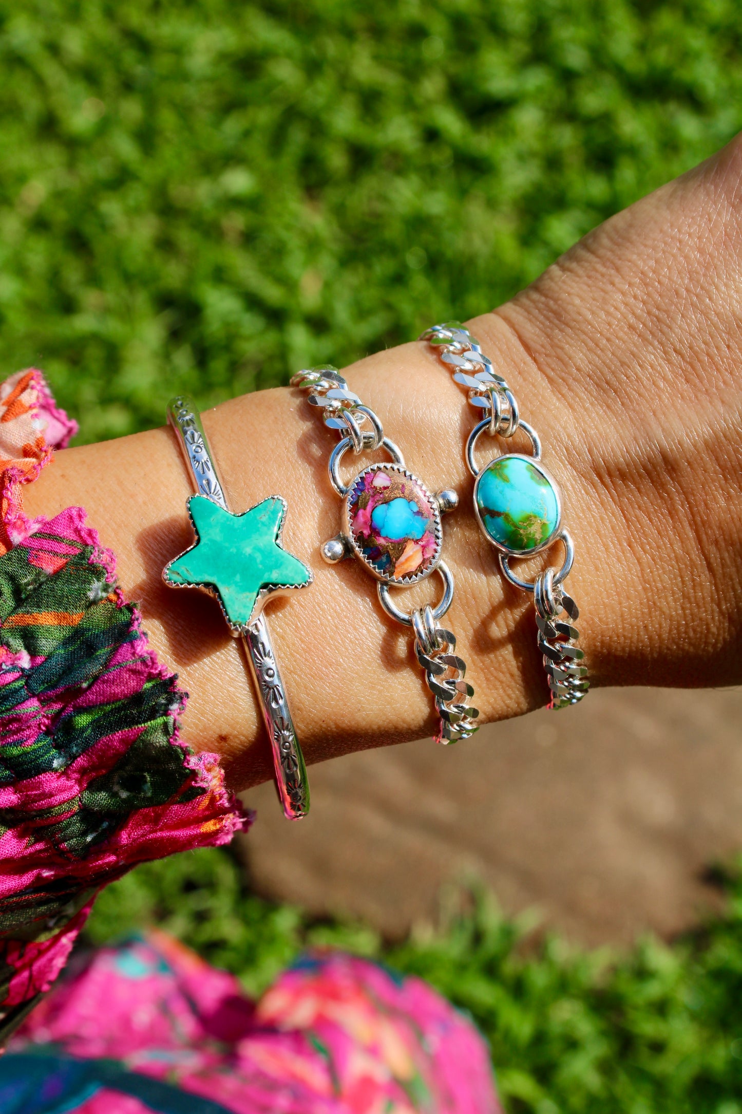SONORAN TURQUOISE CURB CHAIN BRACELET