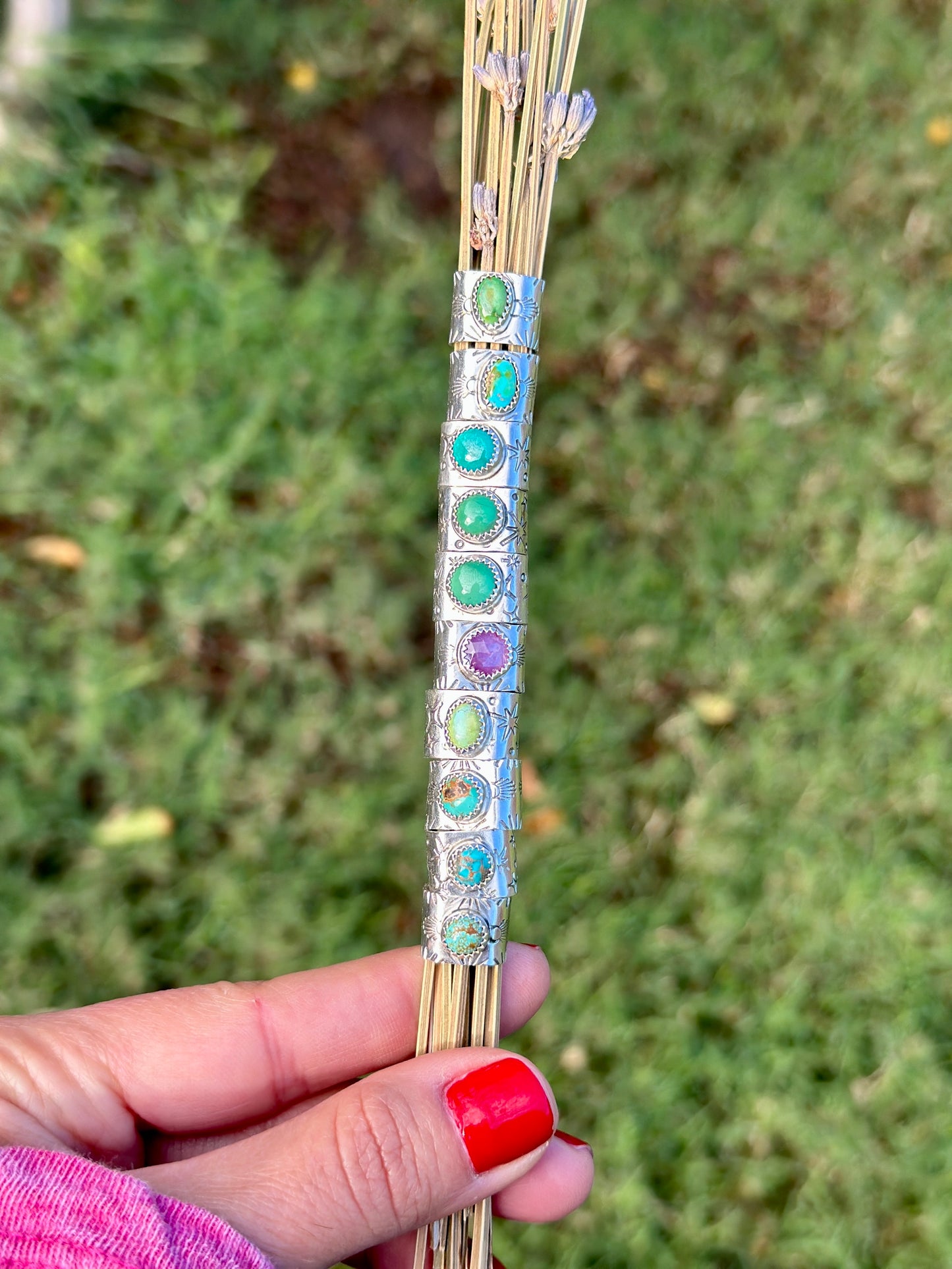 EAR CUFFS Turquoise&Silky Star Sapphire