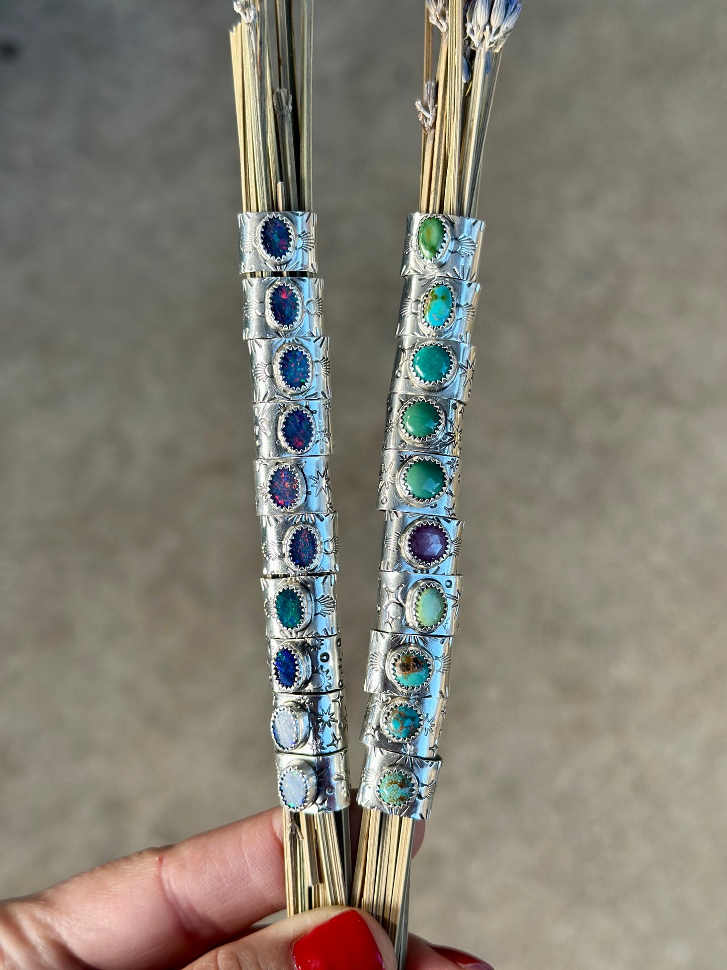 EAR CUFFS Turquoise&Silky Star Sapphire
