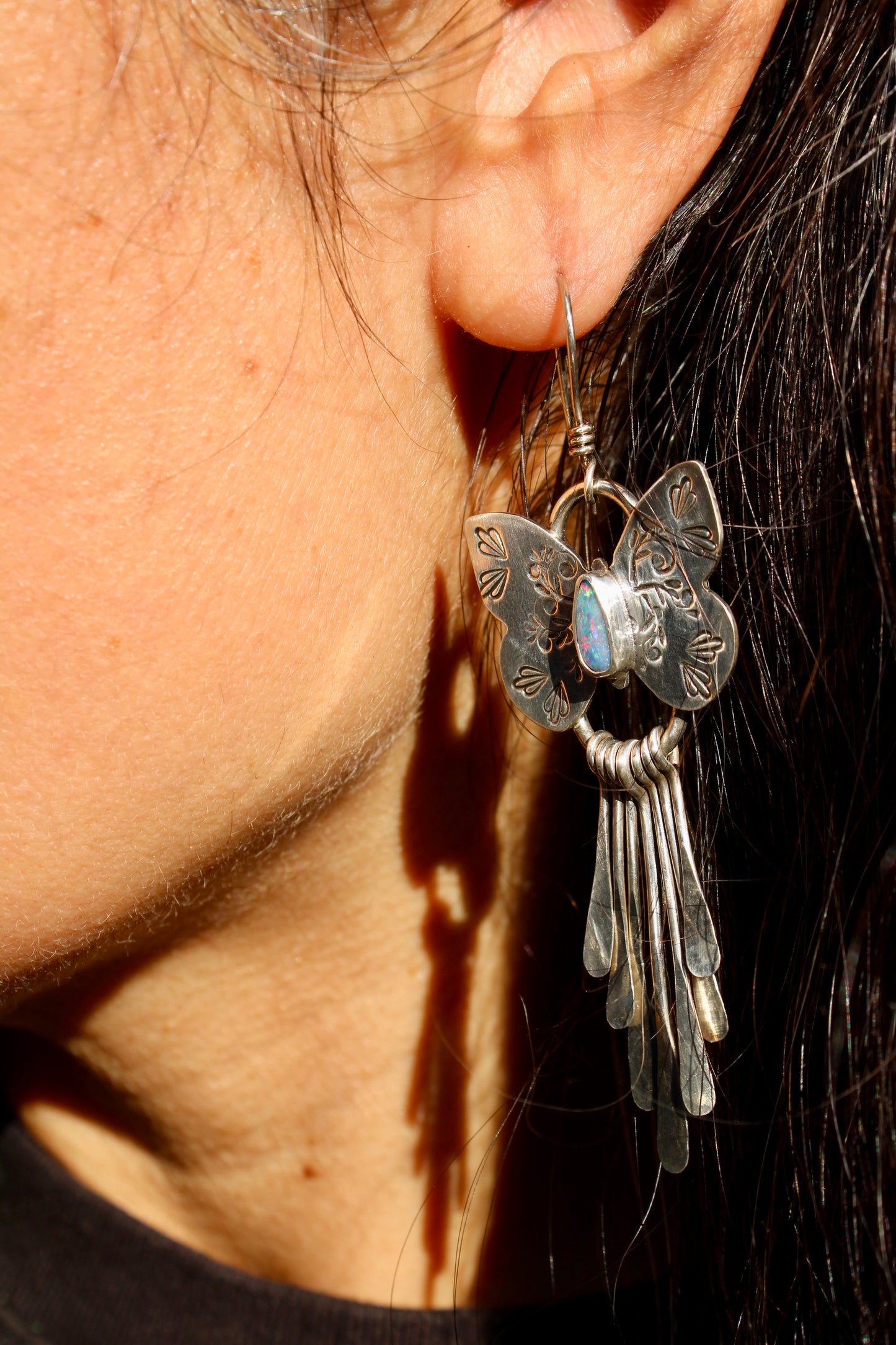 BUTTERFLY FRINGE EARRINGS