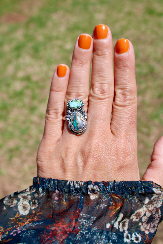 Astrid Ring || SIZE 6 || Royston & Sonoran Turquoise