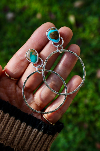 Royston Turquoise Hoop Earrings