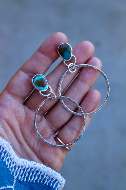 Royston Turquoise Hoop Earrings