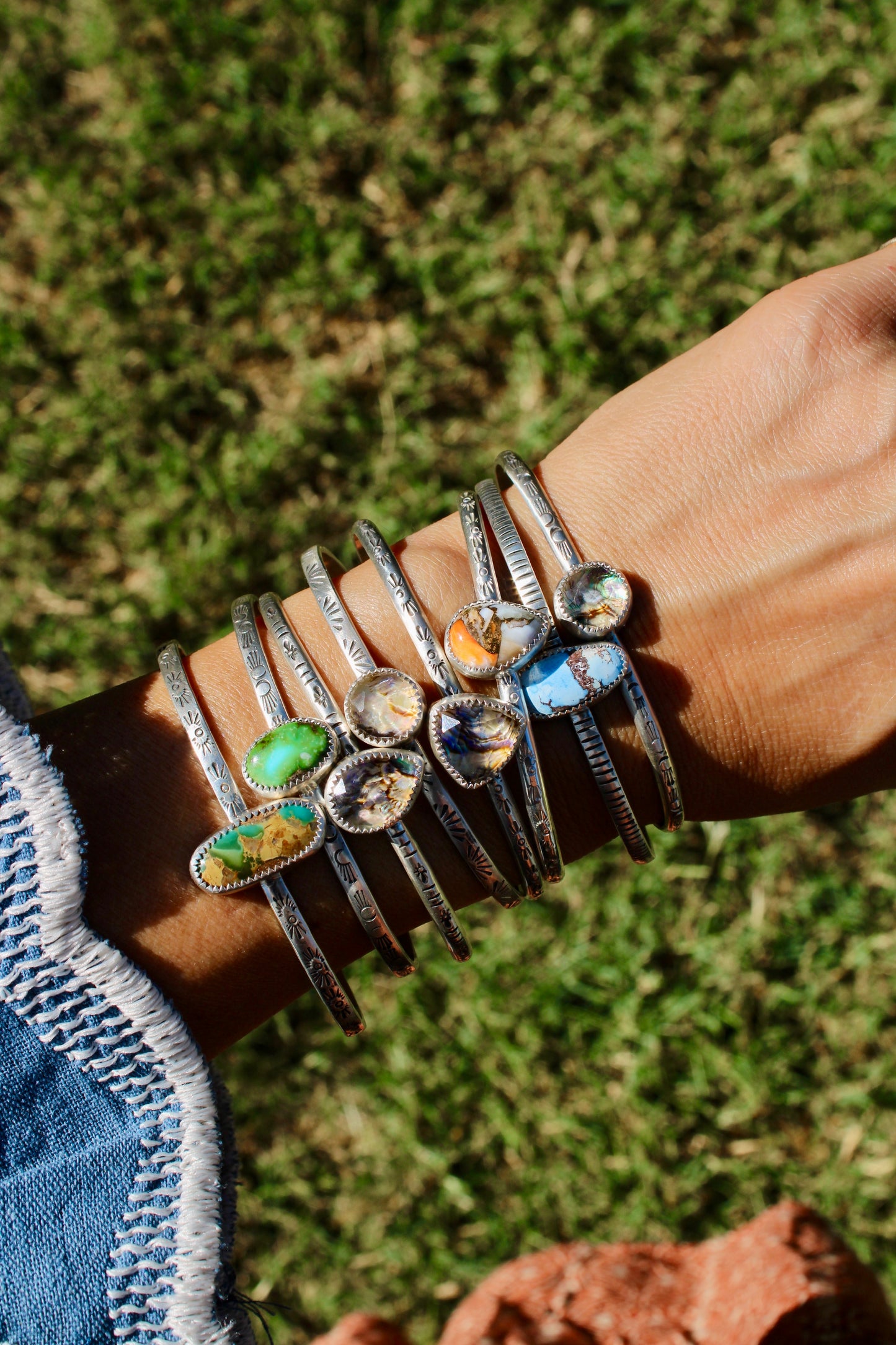 Spiny Oyster Kingman Cuff Bracelet