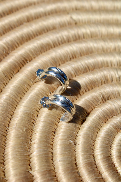 Stamped mini hoops