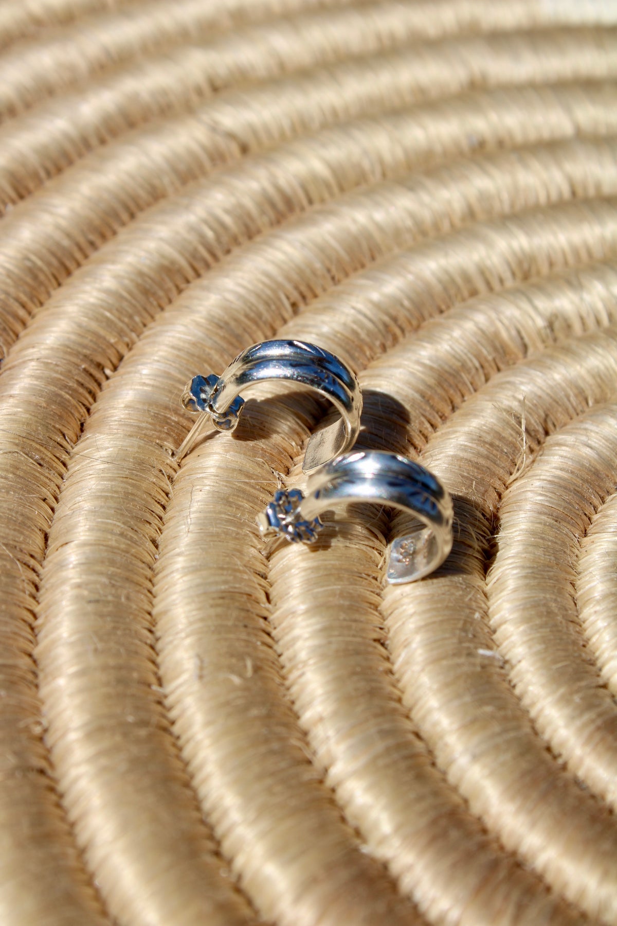 Stamped mini hoops