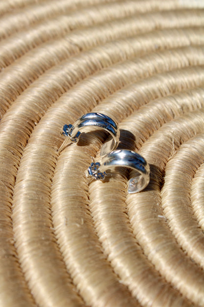 Stamped mini hoops