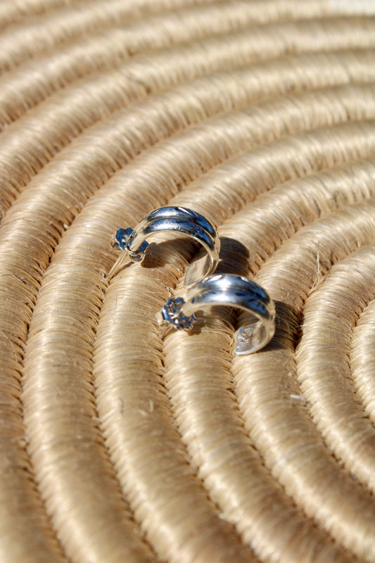 Stamped mini hoops