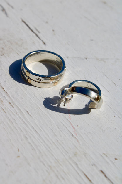 Golden Drops Hoop Earrings