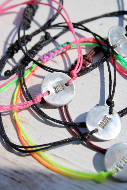 Pick your word adjustable bracelets