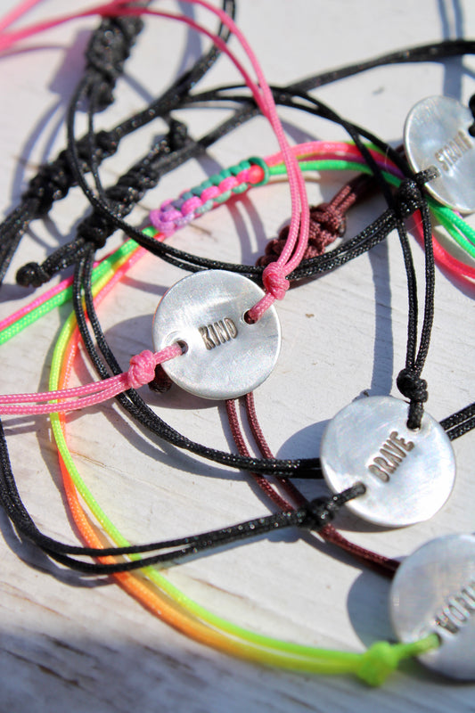 Pick your word adjustable bracelets