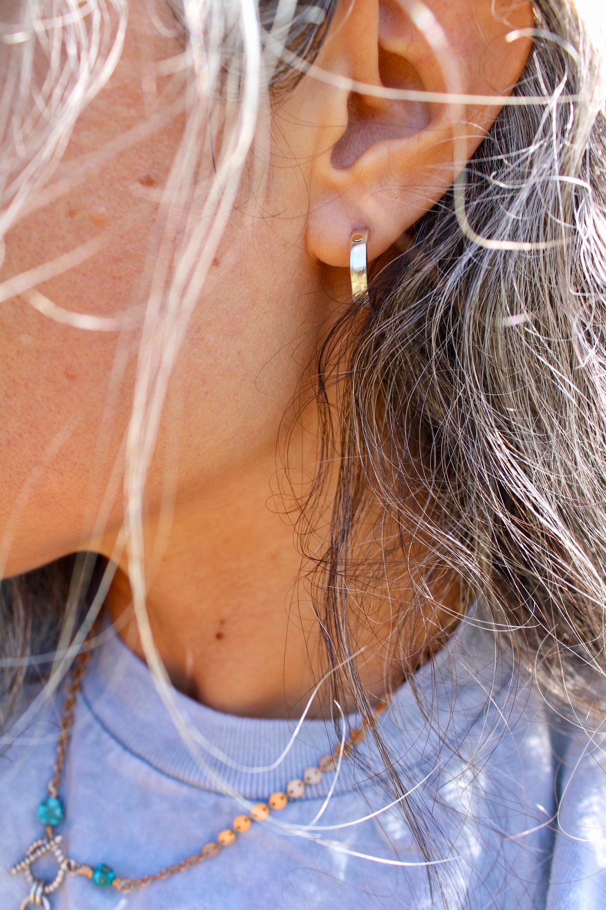 Golden Drops Hoop Earrings