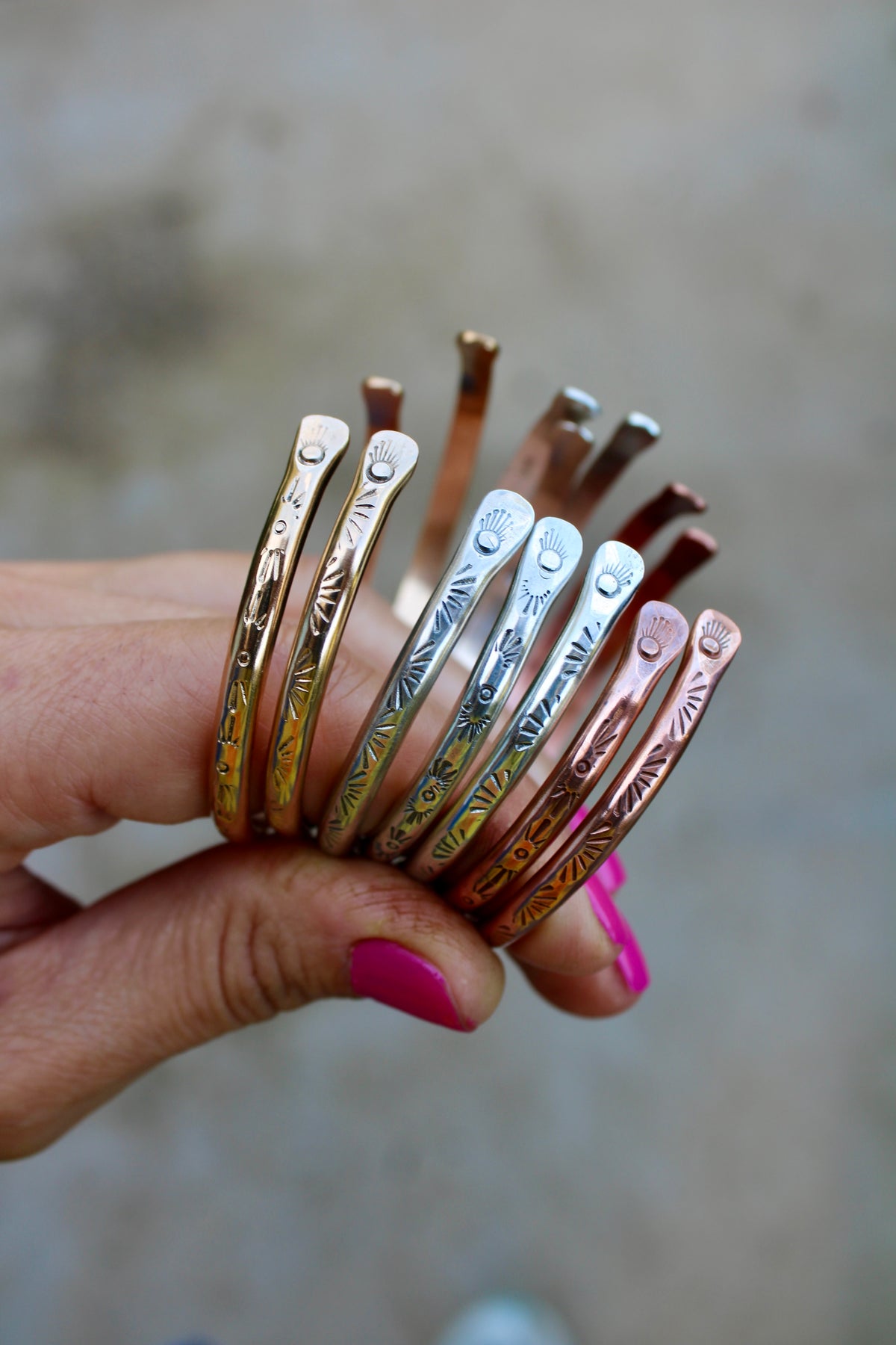 Stamped Cuff Bracelets