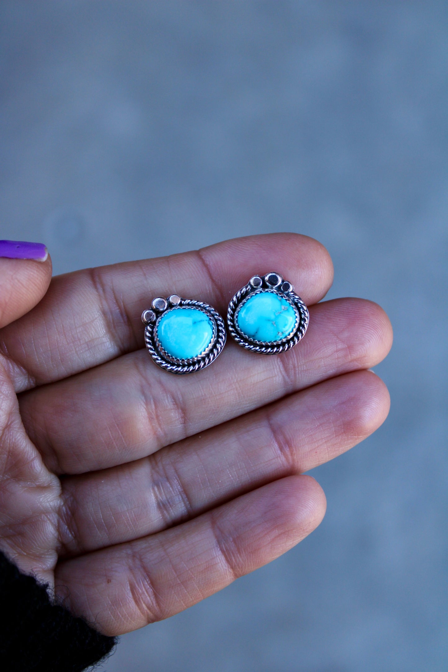 Lone Mountain Turquoise Studs