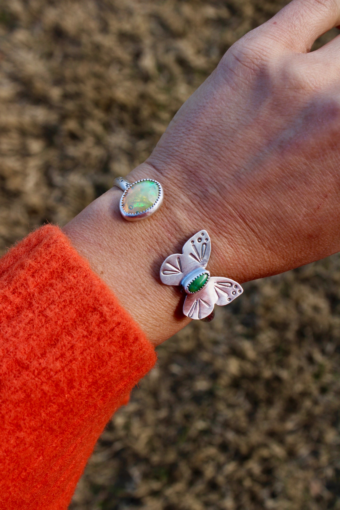 Galactic Butterfly Cuff Bracelet