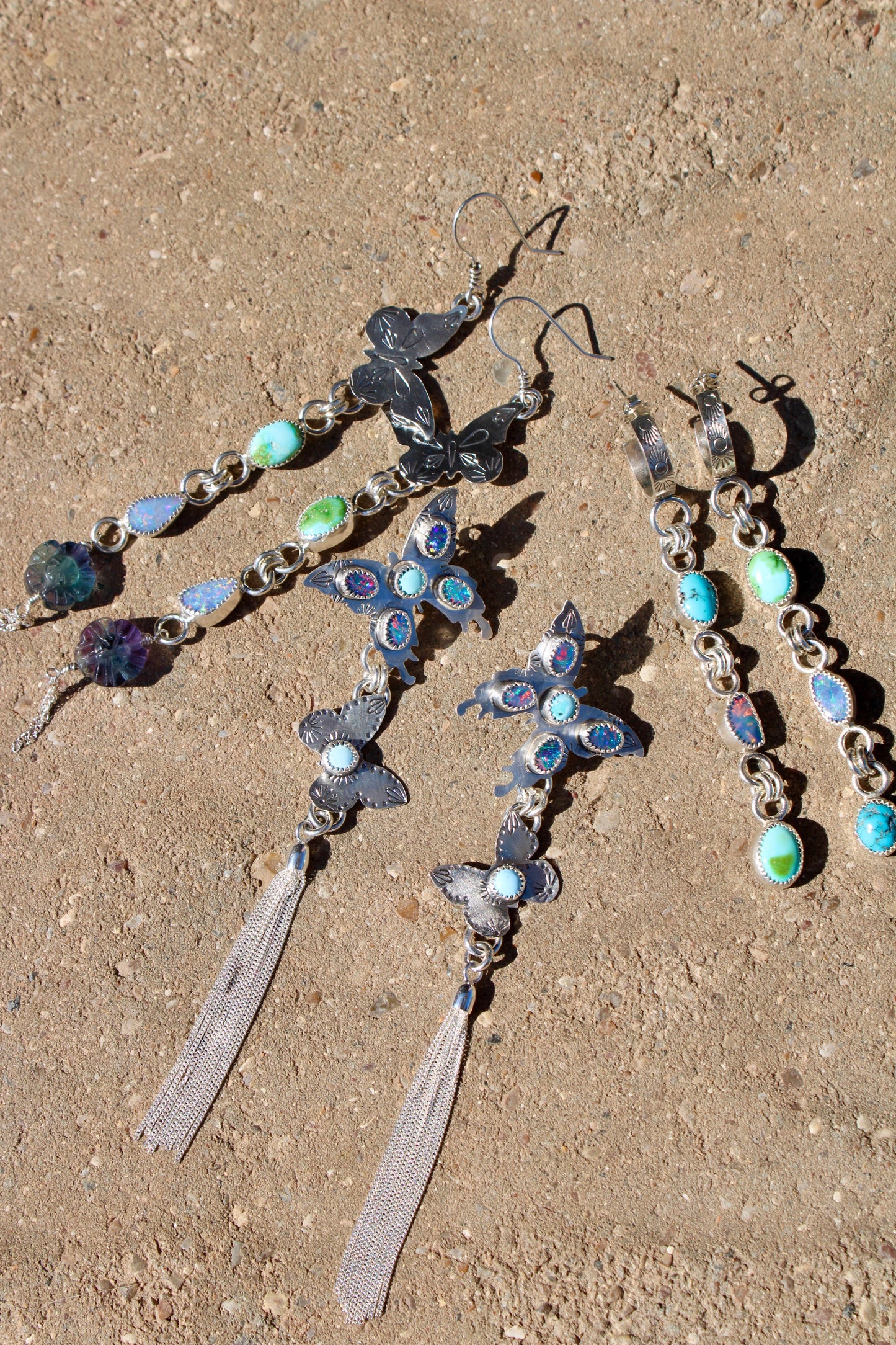 Butterflies' Path Dangle Earrings