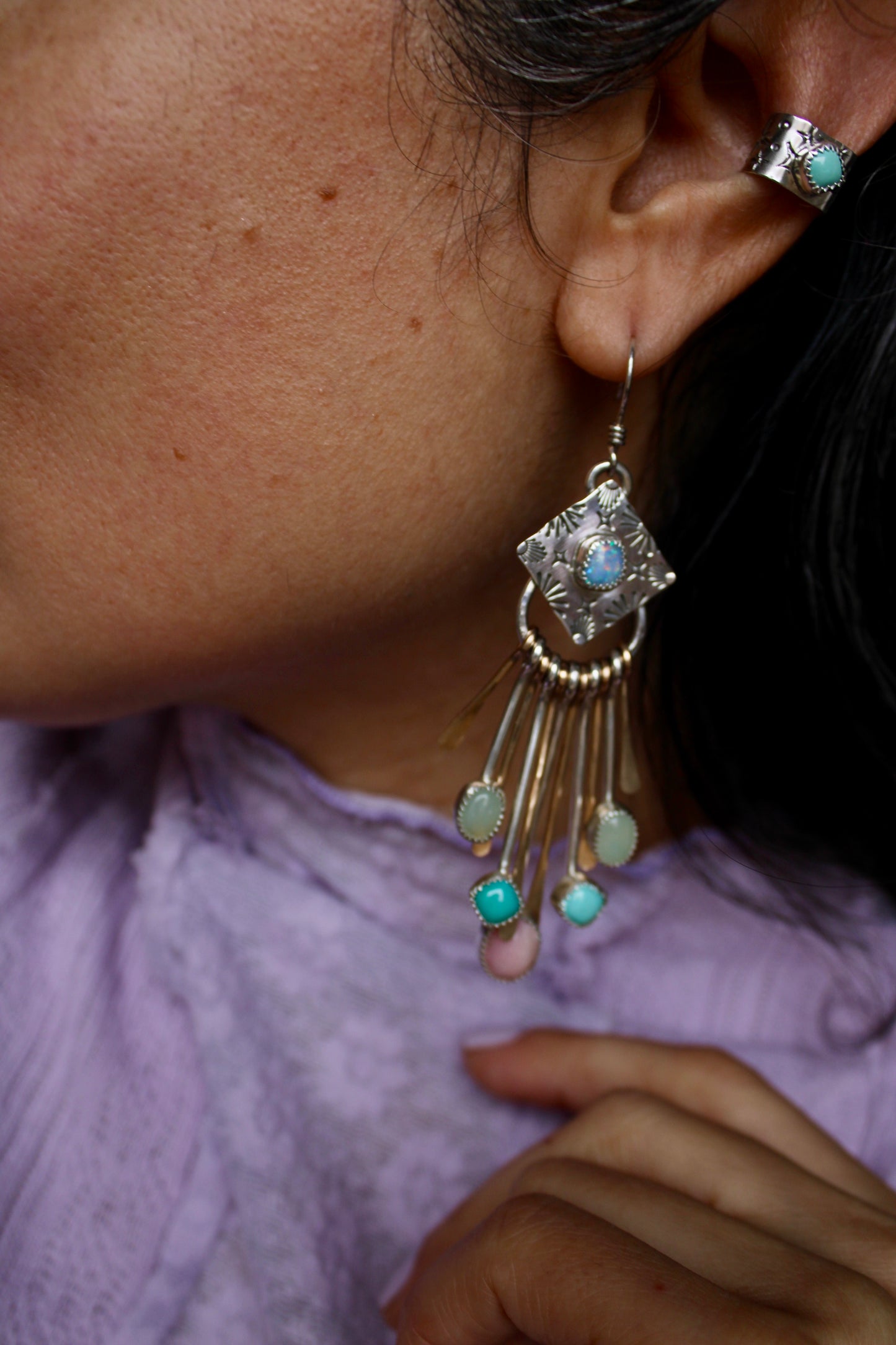 TURQUOISE EAR CUFFS