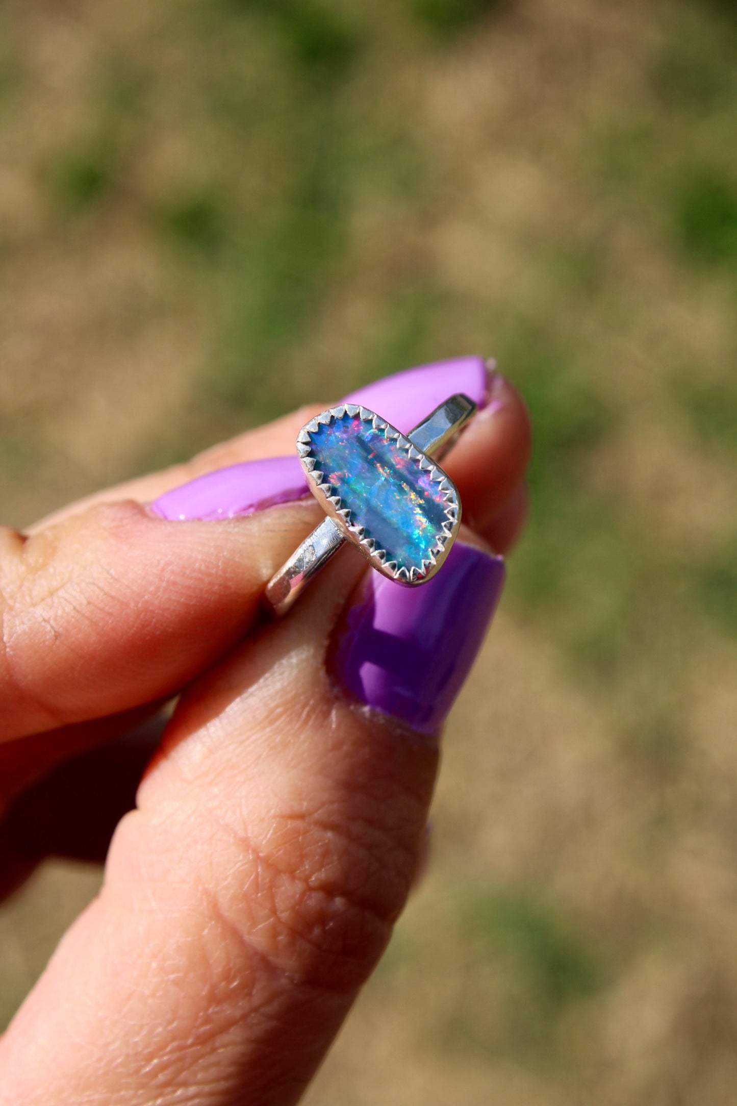 Opal Doublet Ring Size 6