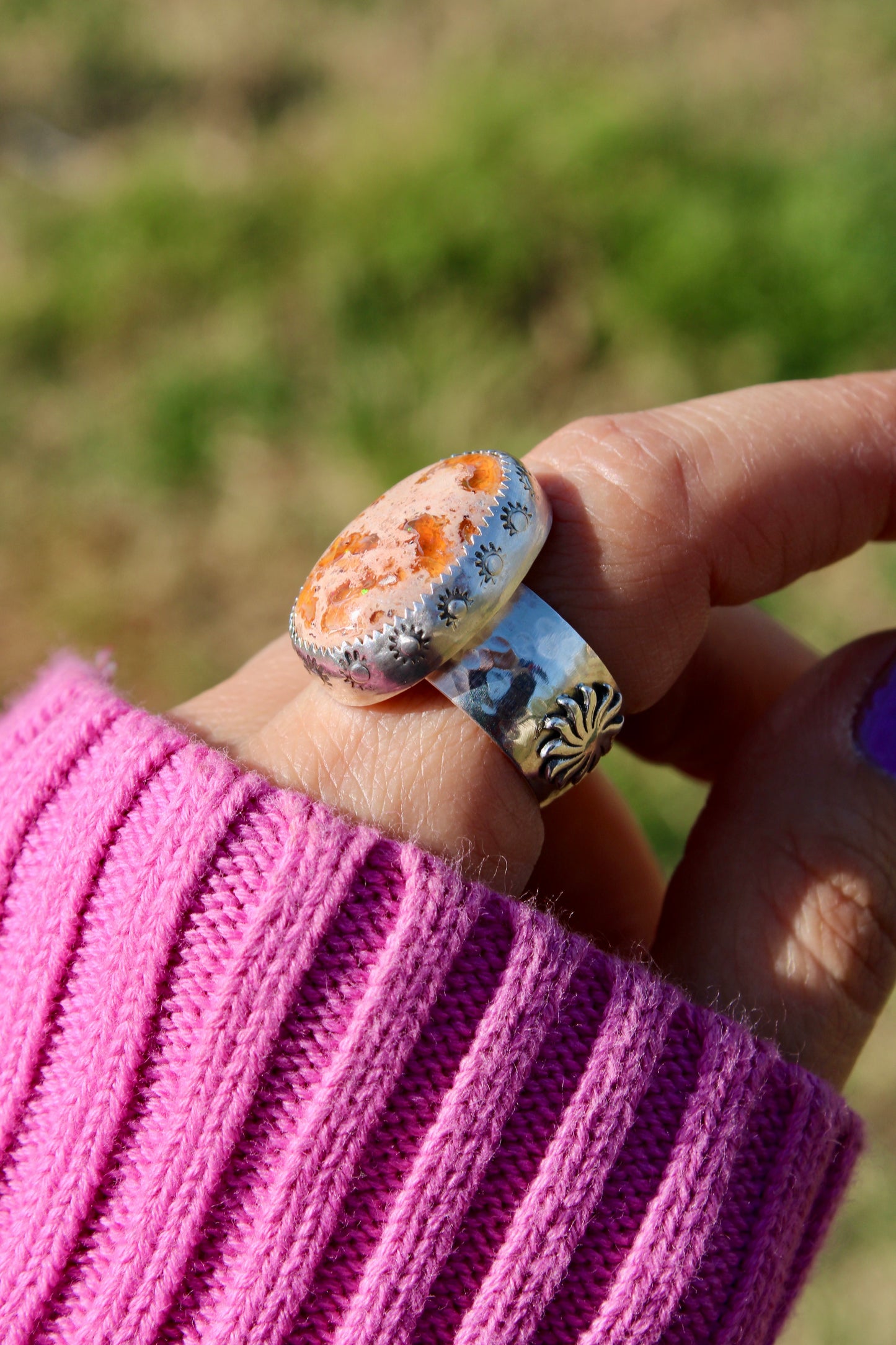 Cantera Opal Chunky Ring Size 8
