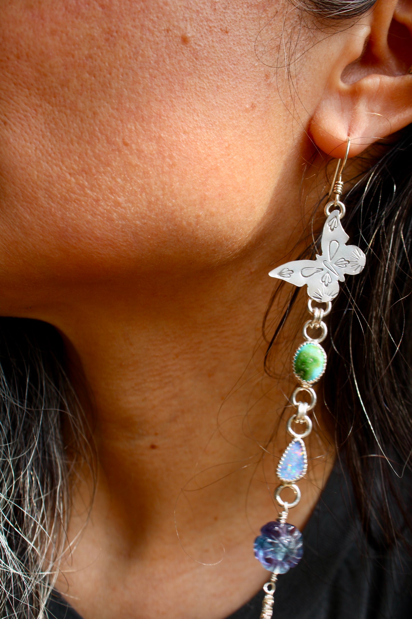 Butterflies' Path Dangle Earrings