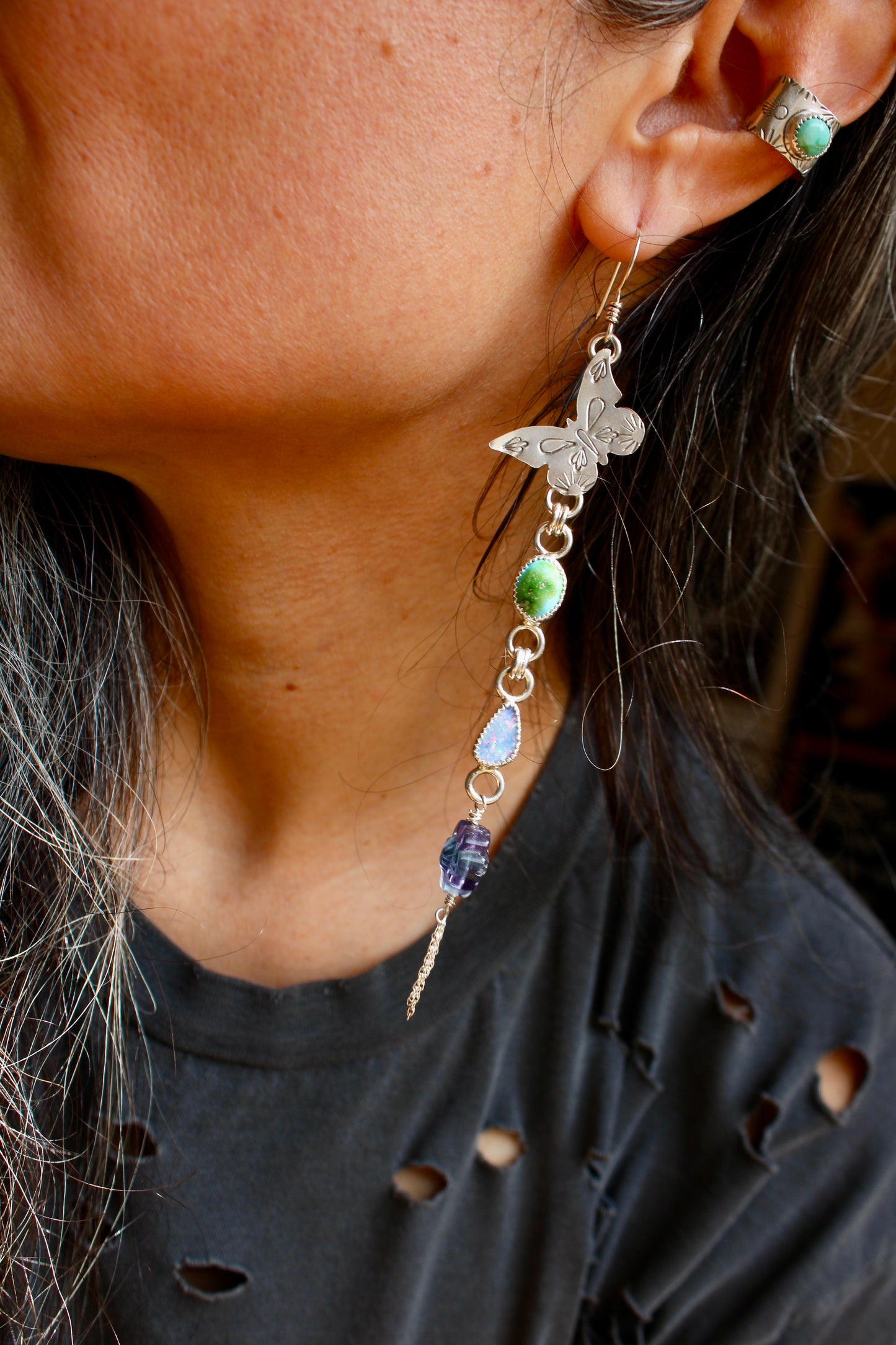 Butterflies' Path Dangle Earrings