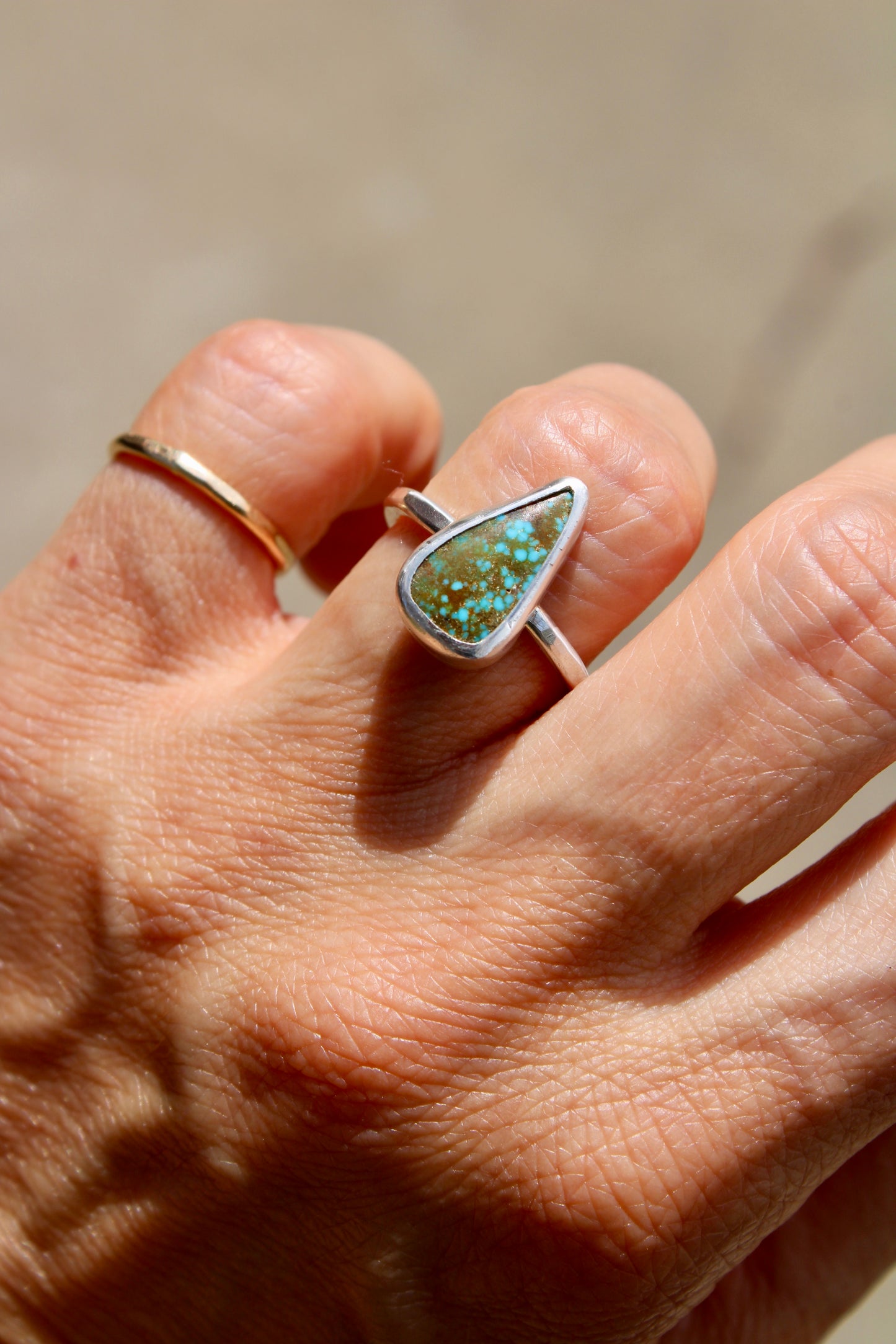 Kingman Turquoise Ring Size 7.5