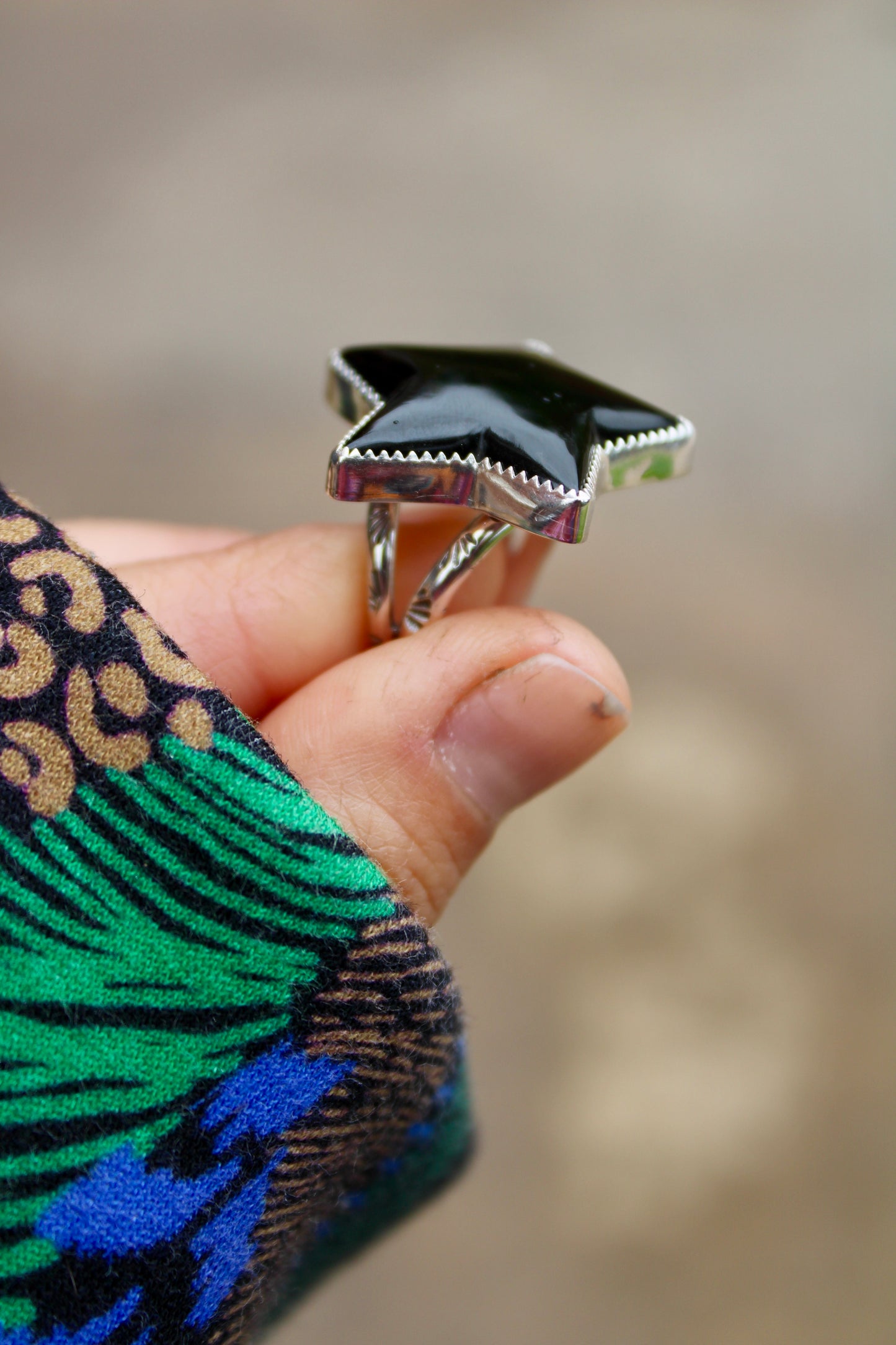 ONYX RINGS STAR/HEART