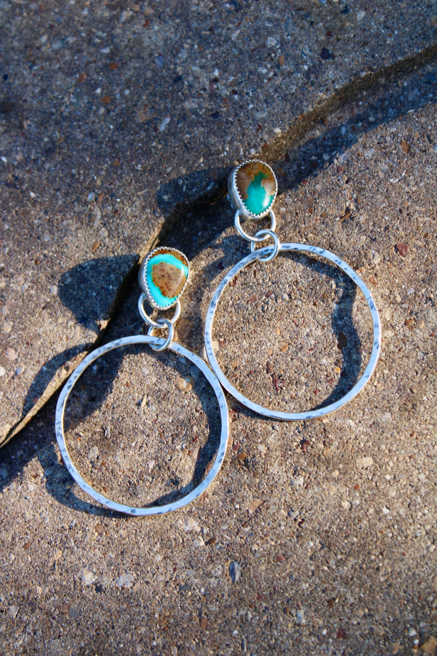 Royston Turquoise Hoop Earrings