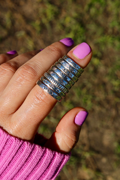 Stamped Band Rings