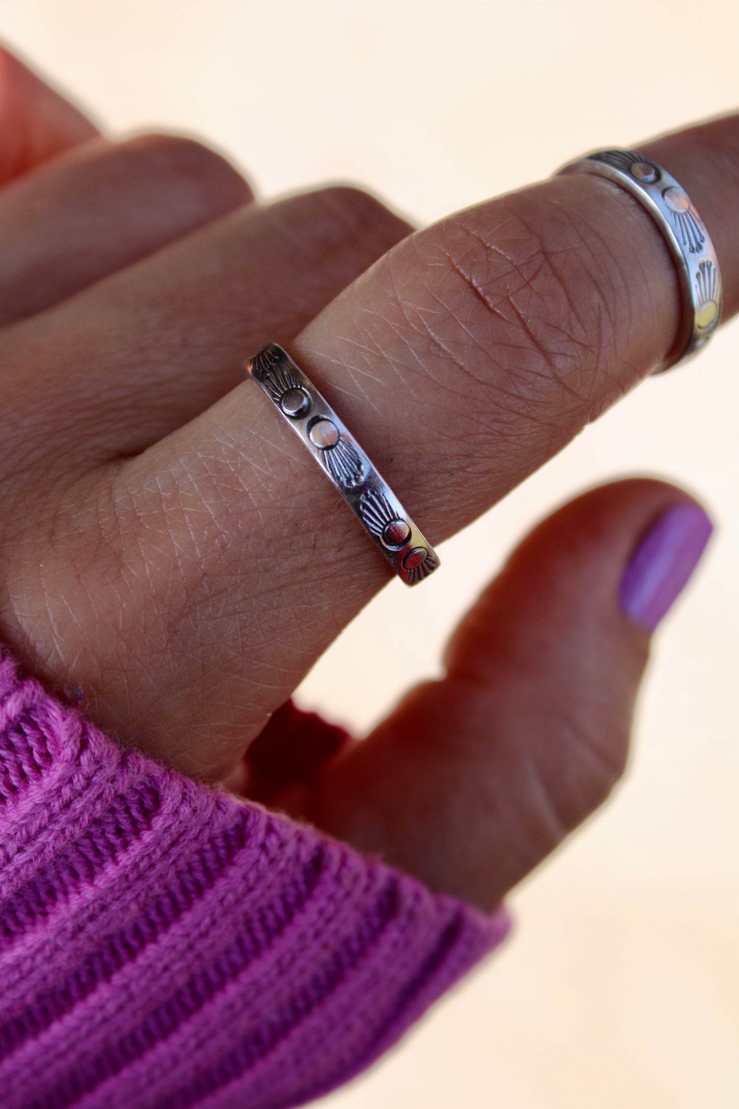 Stamped Band Rings