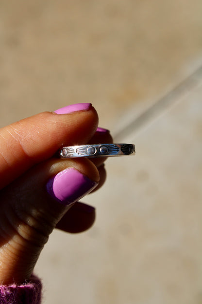 Stamped Band Rings