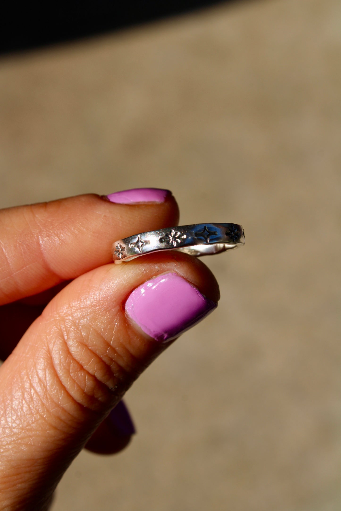 Stamped Band Rings