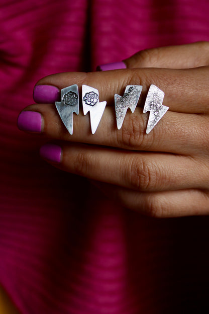 TOUGH CHICK LIGHTNING BOLT STUDS