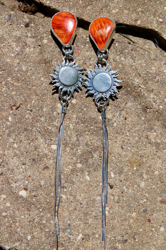 Golden Hour Earrings Spiny Oyster