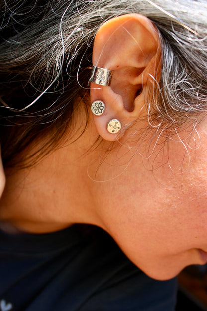 BUTTON STUDS RECYCLED SILVER
