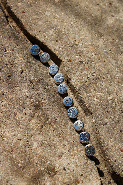 BUTTON STUDS RECYCLED SILVER