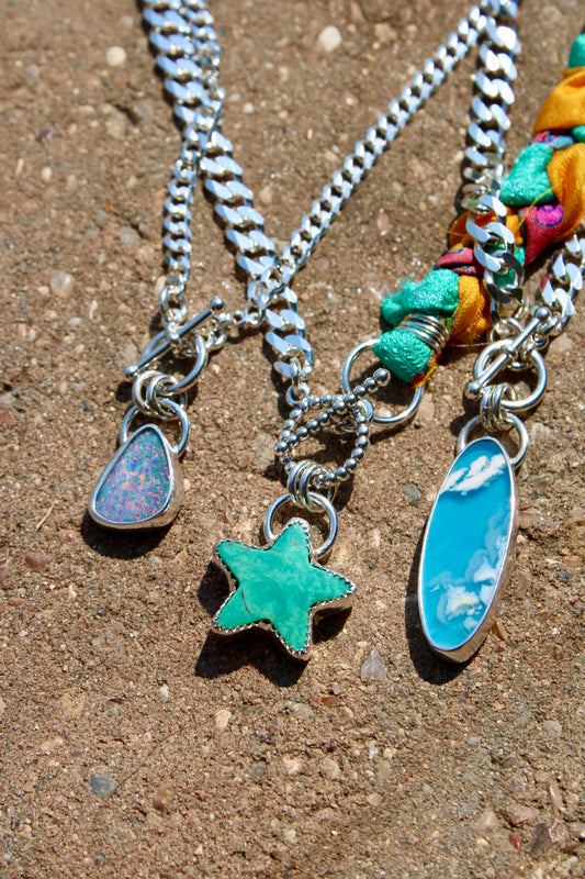 TOGGLE CLASP CURB CHAIN NECKLACES