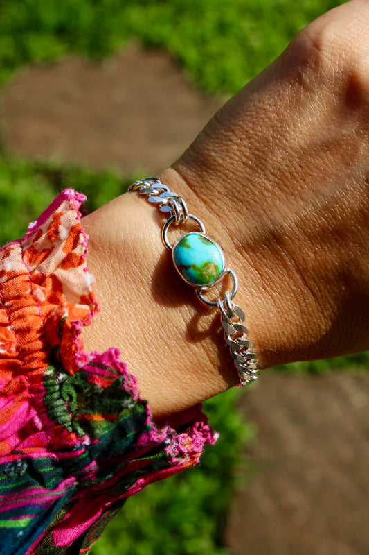 SONORAN TURQUOISE CURB CHAIN BRACELET