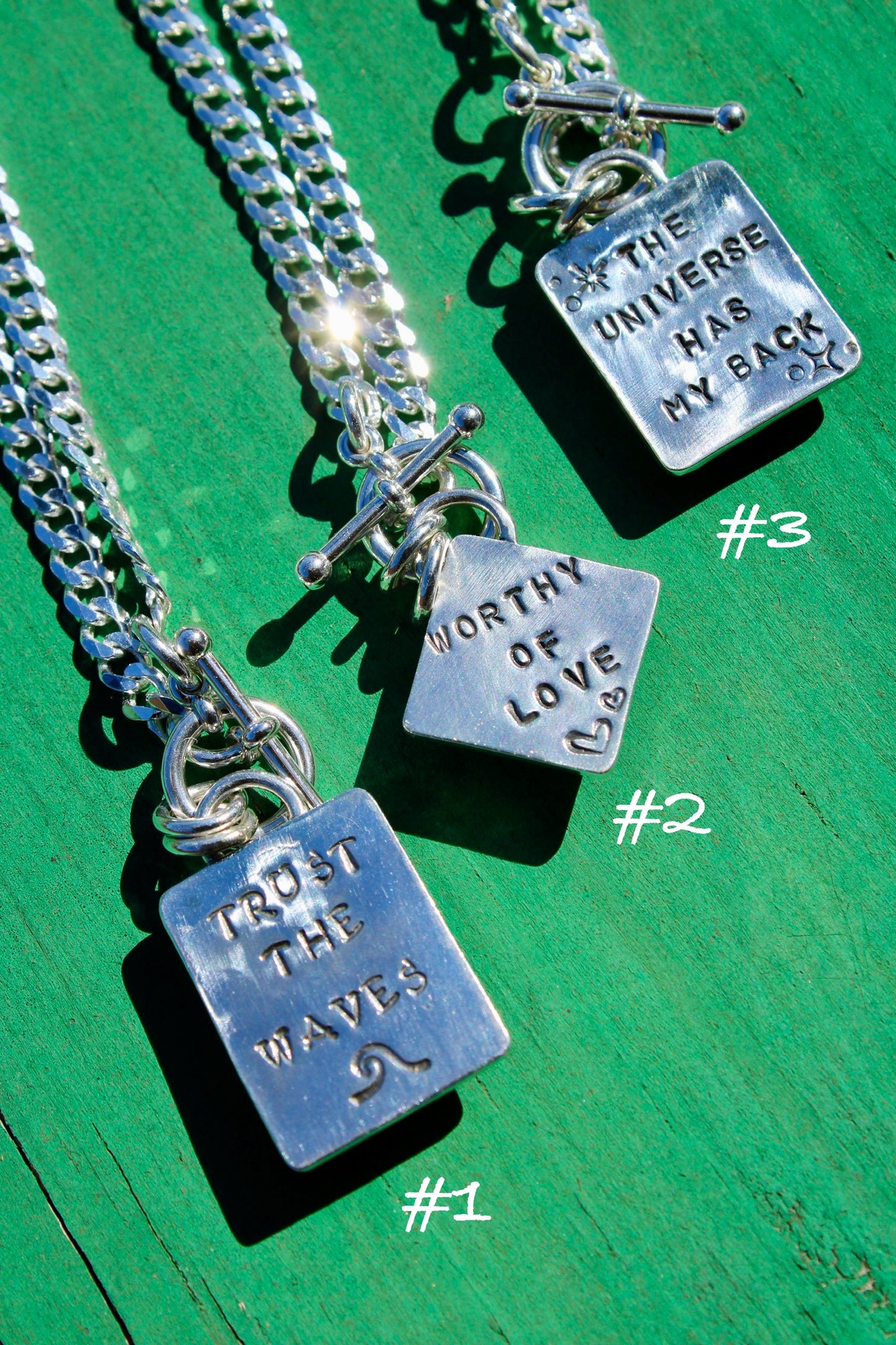 NOTE TO SELF REMINDER NECKLACES