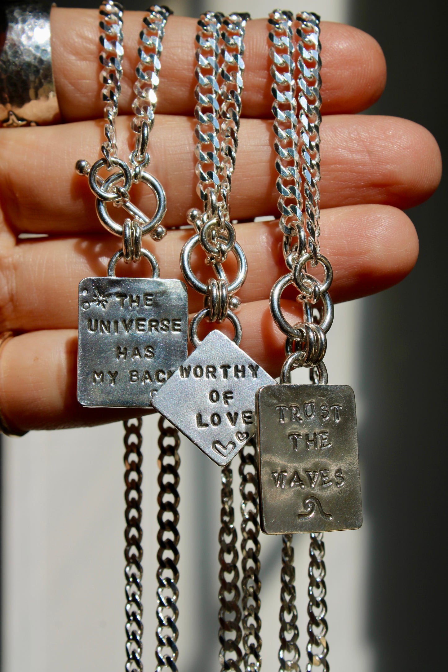 NOTE TO SELF REMINDER NECKLACES