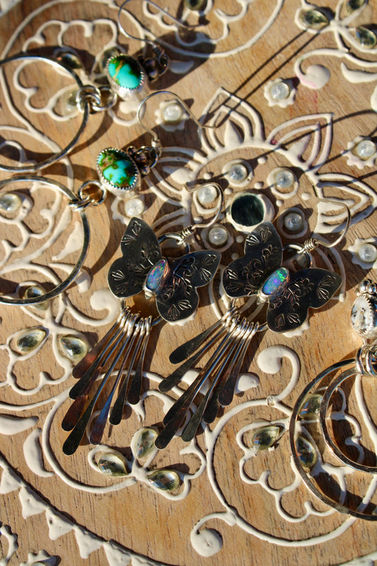 BUTTERFLY FRINGE EARRINGS